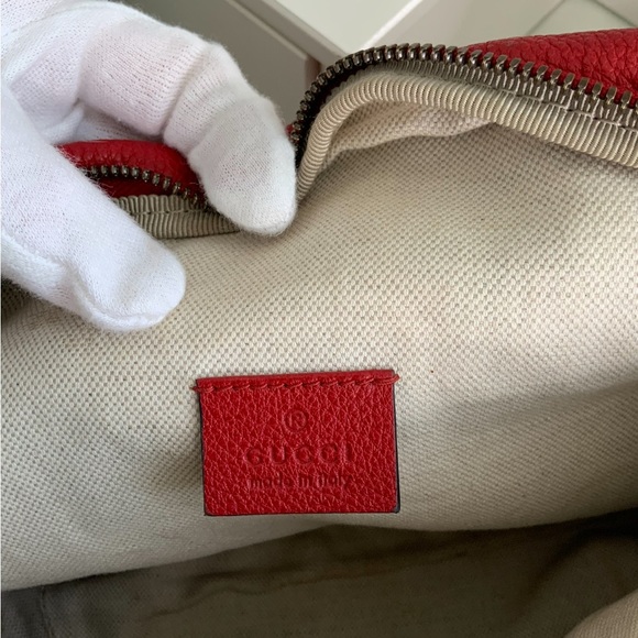 Gucci Red Logo Belt Bag - Picture 5 of 8